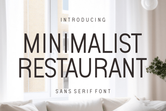 Minimalist Restaurant Font